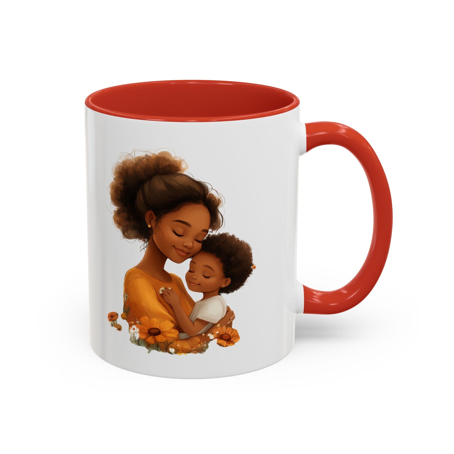 Heartwarming Mom & Child Coffee Mug, Family Gift, Mother's Day Gift, Coffee Lover, Cute Illustration
