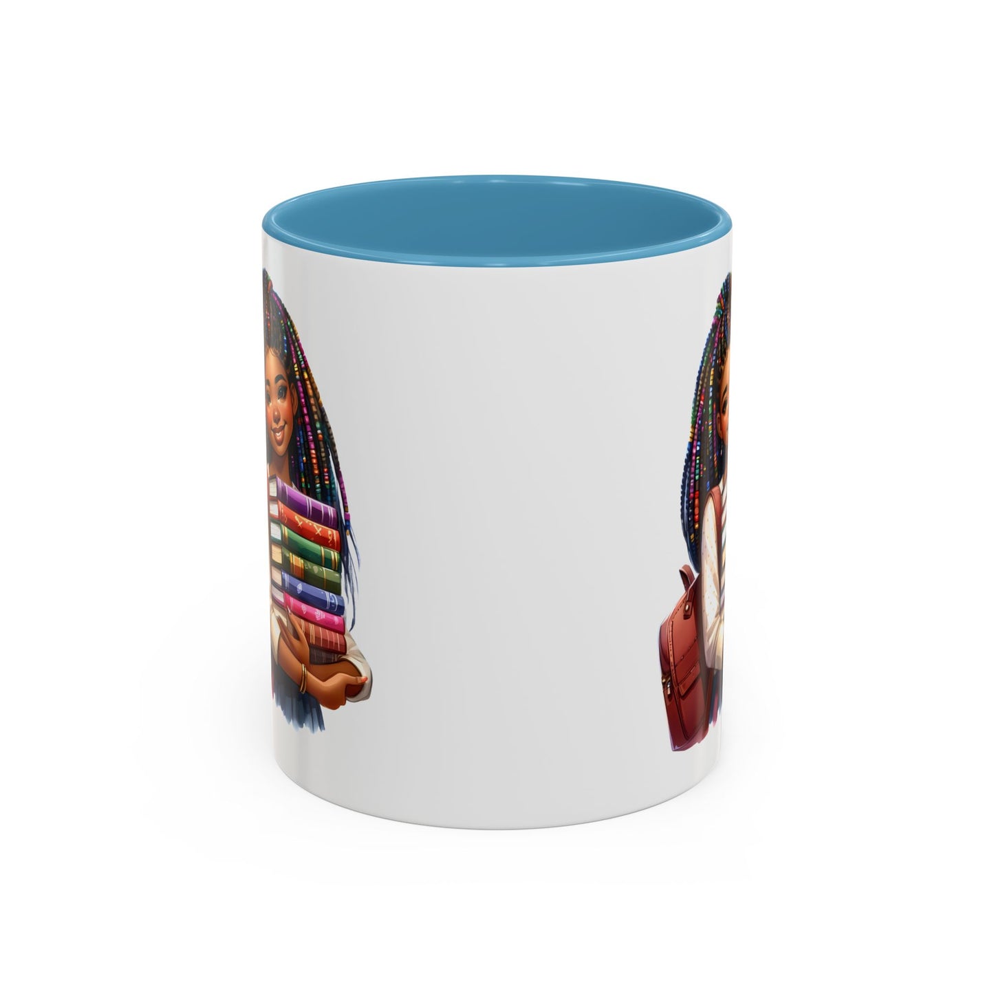 Empowering Accent Coffee Mug - Motivational Gift for Students, Back to School, Afrocentric Mug, Inspirational Drinkware, Colorful Coffee Cup
