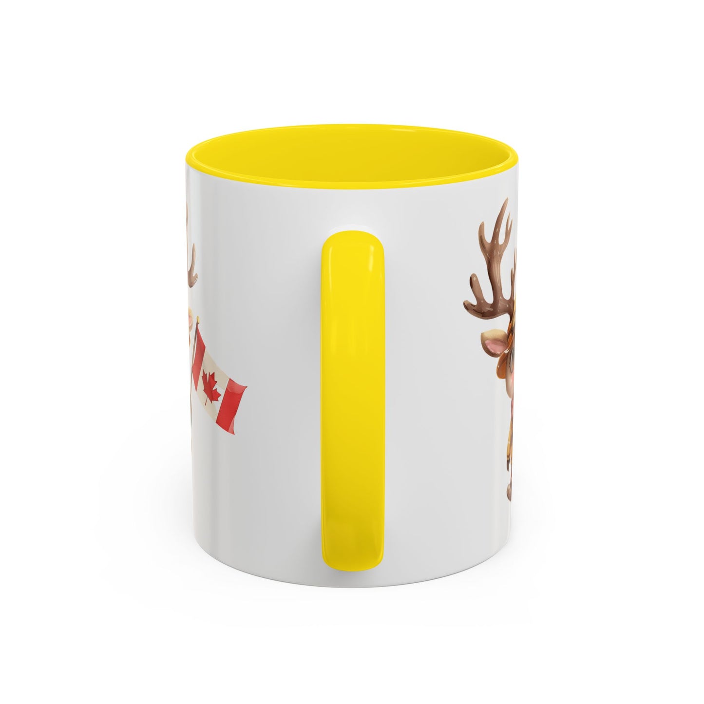 Cute Canadian Reindeer Mug, Accent Coffee Cup for Animal Lovers, Holiday Gift, Cute Kitchen Decor, Seasonal Drinkware