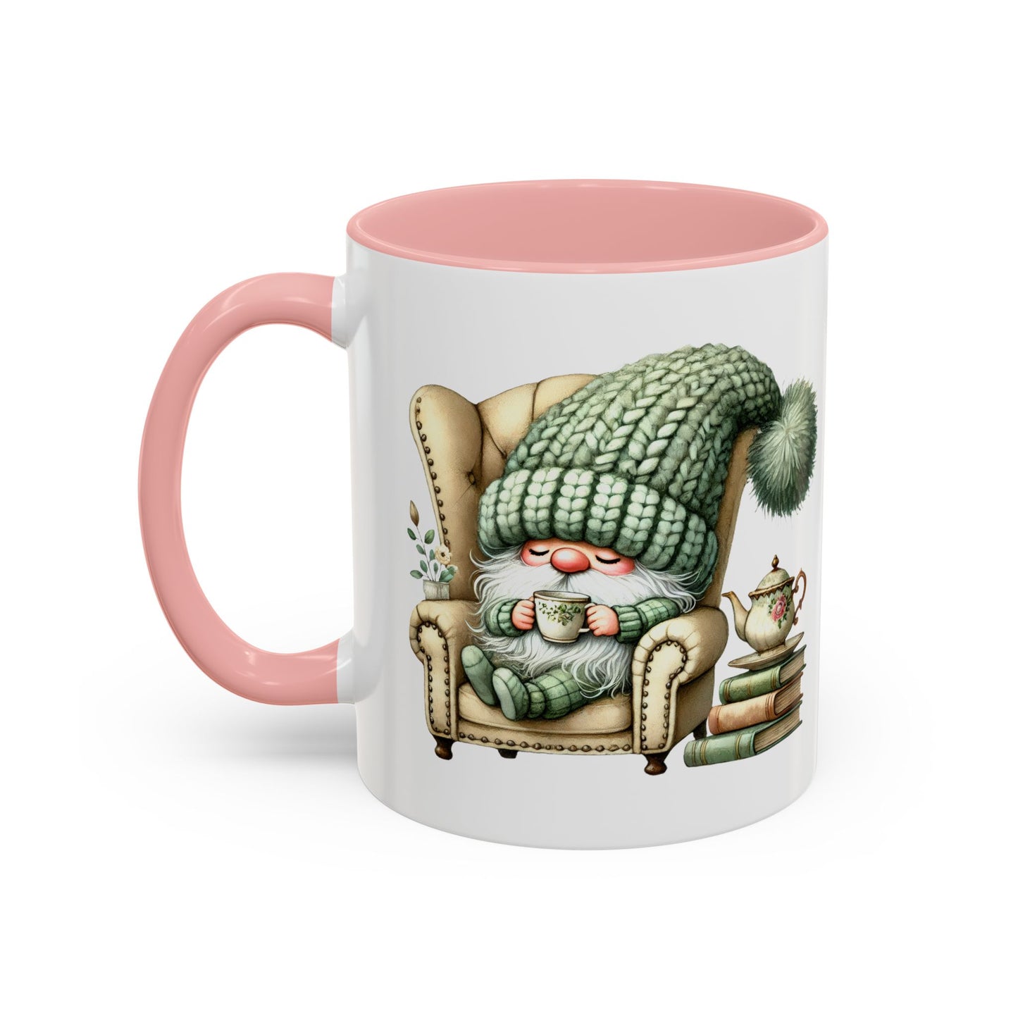 Cozy Gnome Accent Coffee Mug, Cute Gnome Mug, Winter Coffee Cup, Gift for Gnome Lovers, Gnome Decor, Funny Coffee Mug