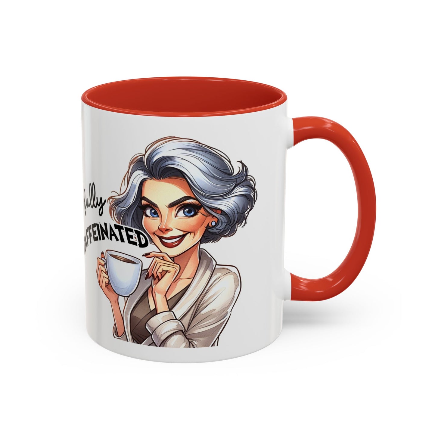 Fully Caffeinated Accent Mug - Fun Coffee Cup for Coffee Lovers, Unique Gift for Tea Drinkers, Funny Kitchen Decor, Motivational Mug, [...]