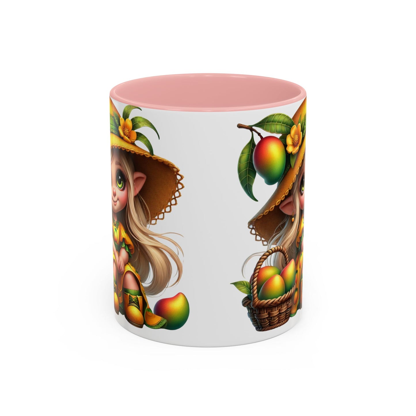 Cute Mango Fairy Accent Coffee Mug - Whimsical 11oz & 15oz