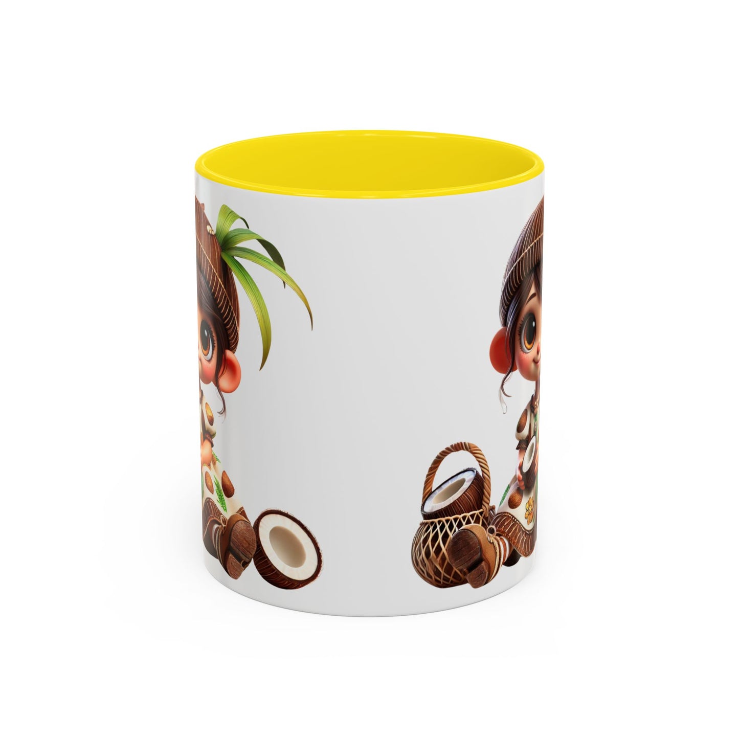 Whimsical Coconut Character Coffee Mug - 11oz & 15oz