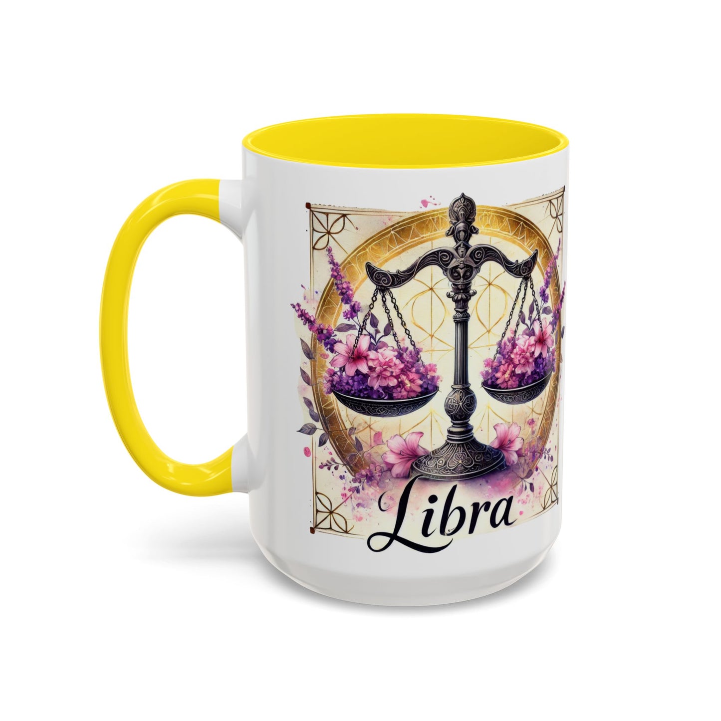 Libra Zodiac Accent Coffee Mug, Horoscope Gift for Astrology Lovers, Cute Libra Decor, Personalized Drinkware, Birthday Gift Idea