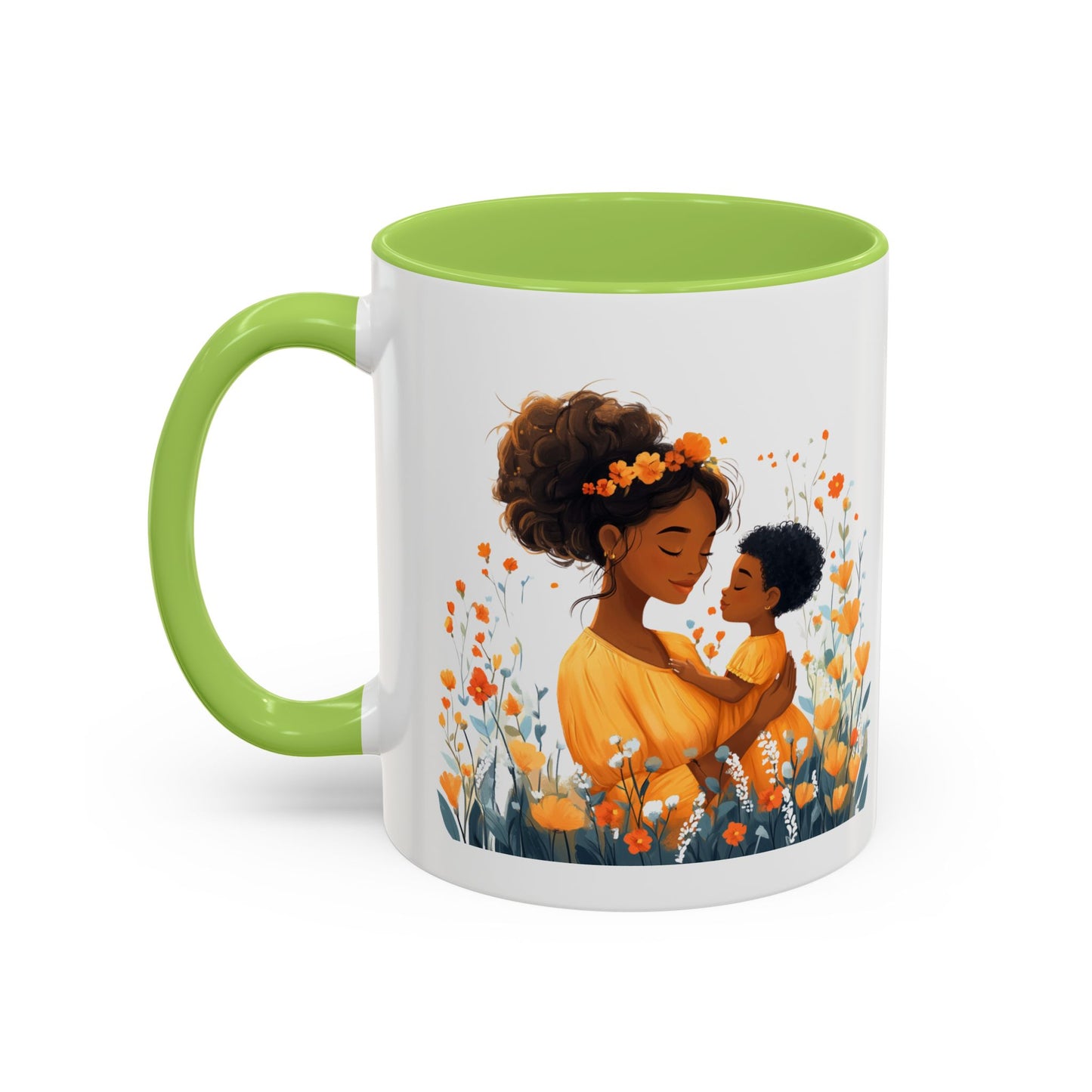 Blooming Love Mug: Floral Mom & Child Design, Perfect for Mothers Day, Family Gifts, Cozy Mornings, Tea Lovers, Coffee Time