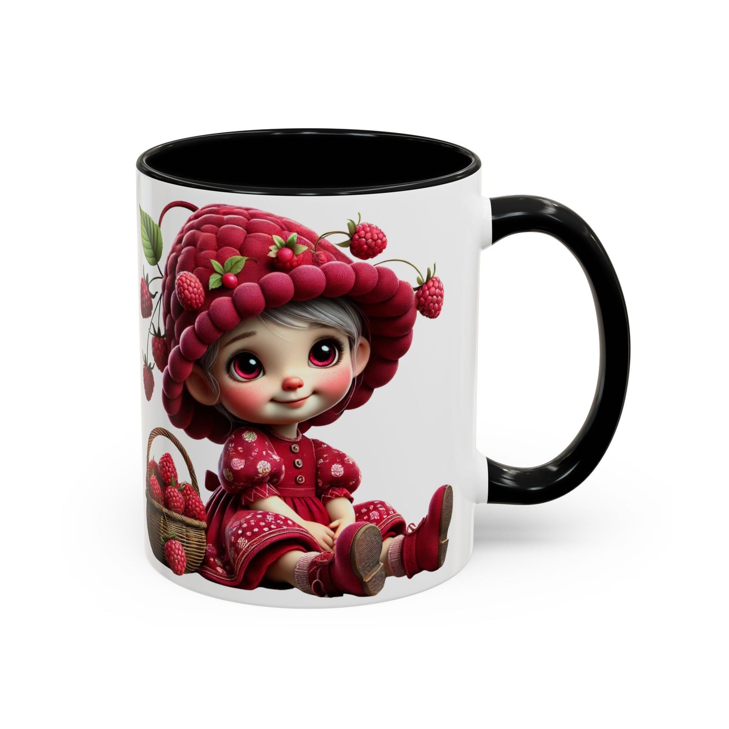 Whimsical Raspberry Character Coffee Mug - 11oz & 15oz