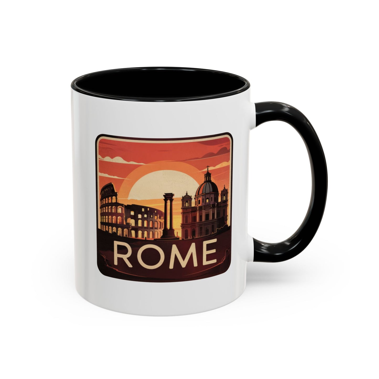 Rome Skyline Accent Coffee Mug, Travel Gift, Coffee Lovers, Home Decor, Unique Souvenir