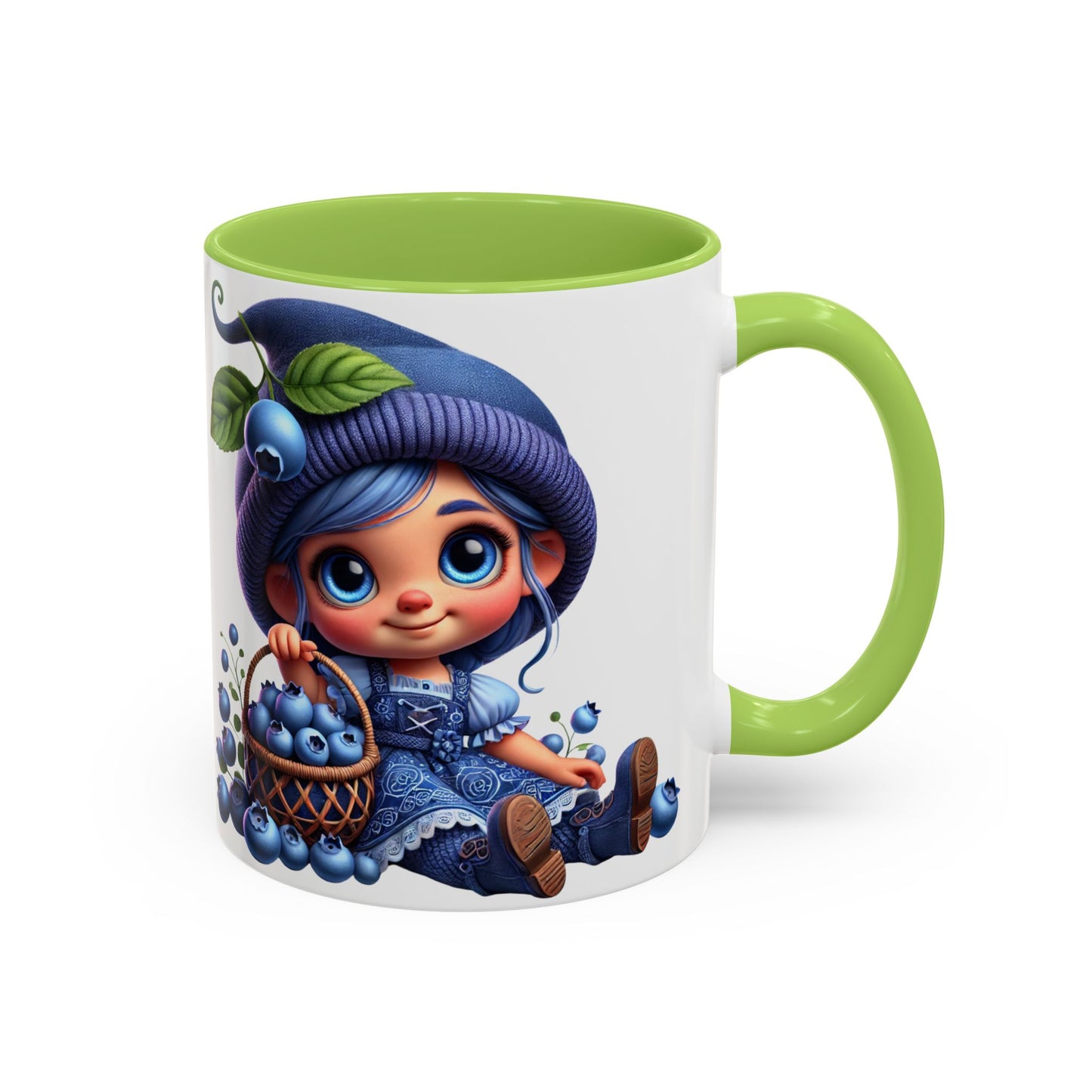Cute Blueberry Girl Coffee Mug - 11oz & 15oz