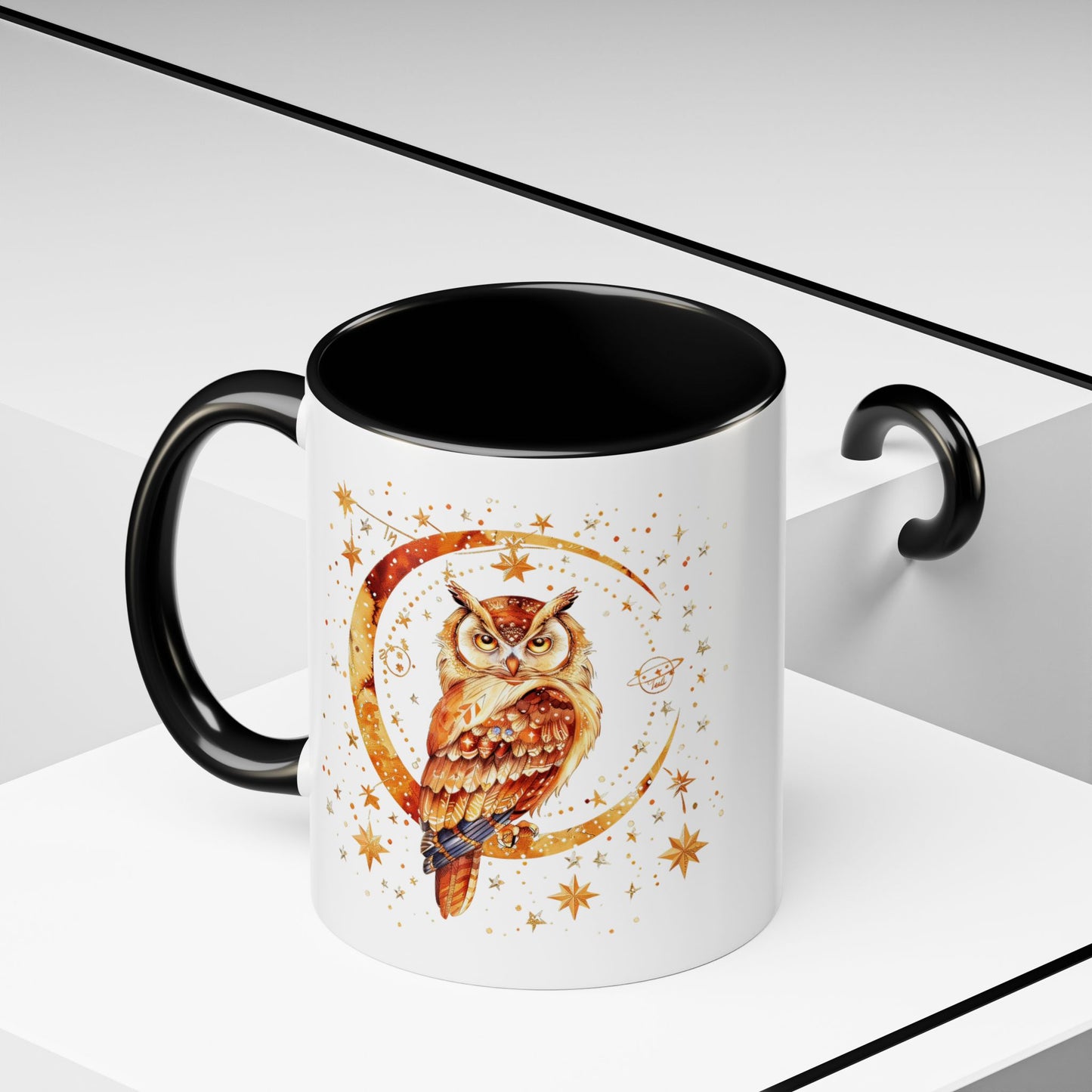 Mystical Owl Coffee Mug - Celestial Decor, Perfect Gift for Owl Lovers, Cozy Vibes, Unique Home Accents, Astrology Tea Cup