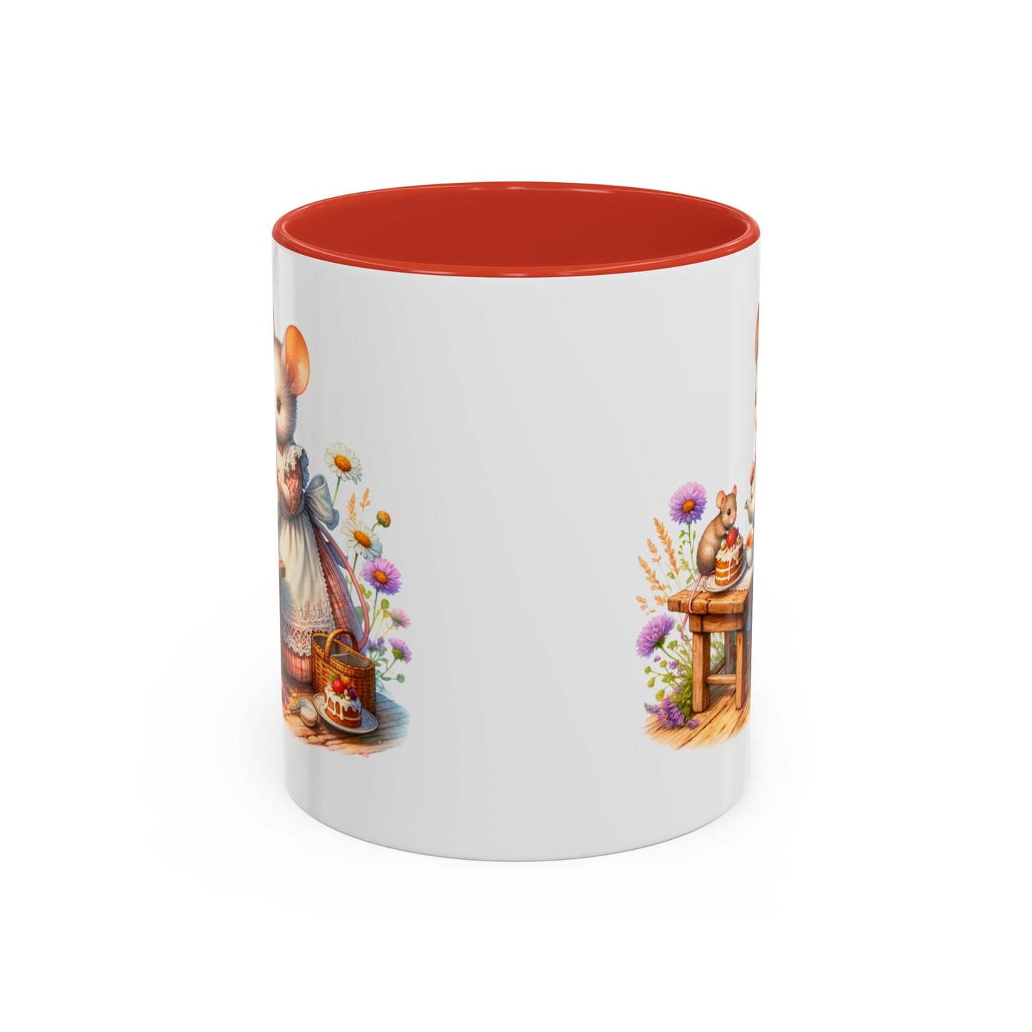 Adorable Mouse Kitchen Coffee Mug, Cute Animal Mug, Gift for Baking Lovers, Cozy Home Decor, Kitchenware, Tea Mug, Floral Design