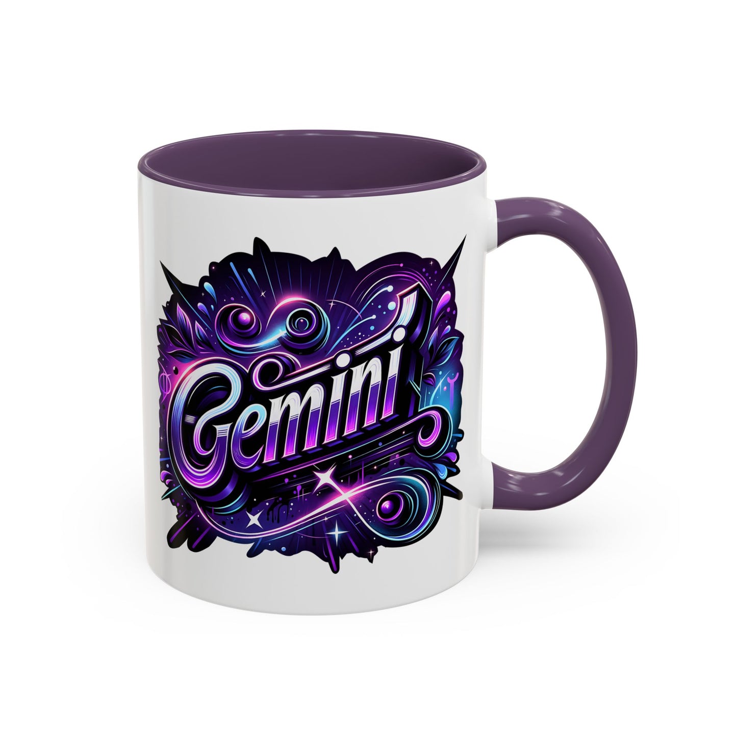 Gemini Accent Coffee Mug - Colorful Astrology Mug, Horoscope Gift, Zodiac Lover's Mug, Unique Coffee Cup, Personalised Birthday Gift