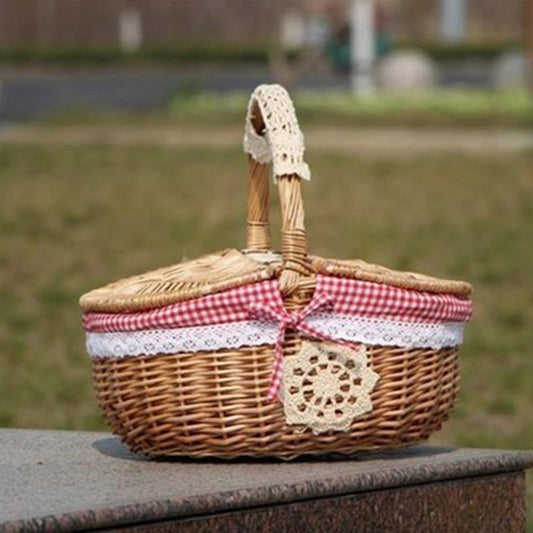 Idyllic fruit basket picnic basket
