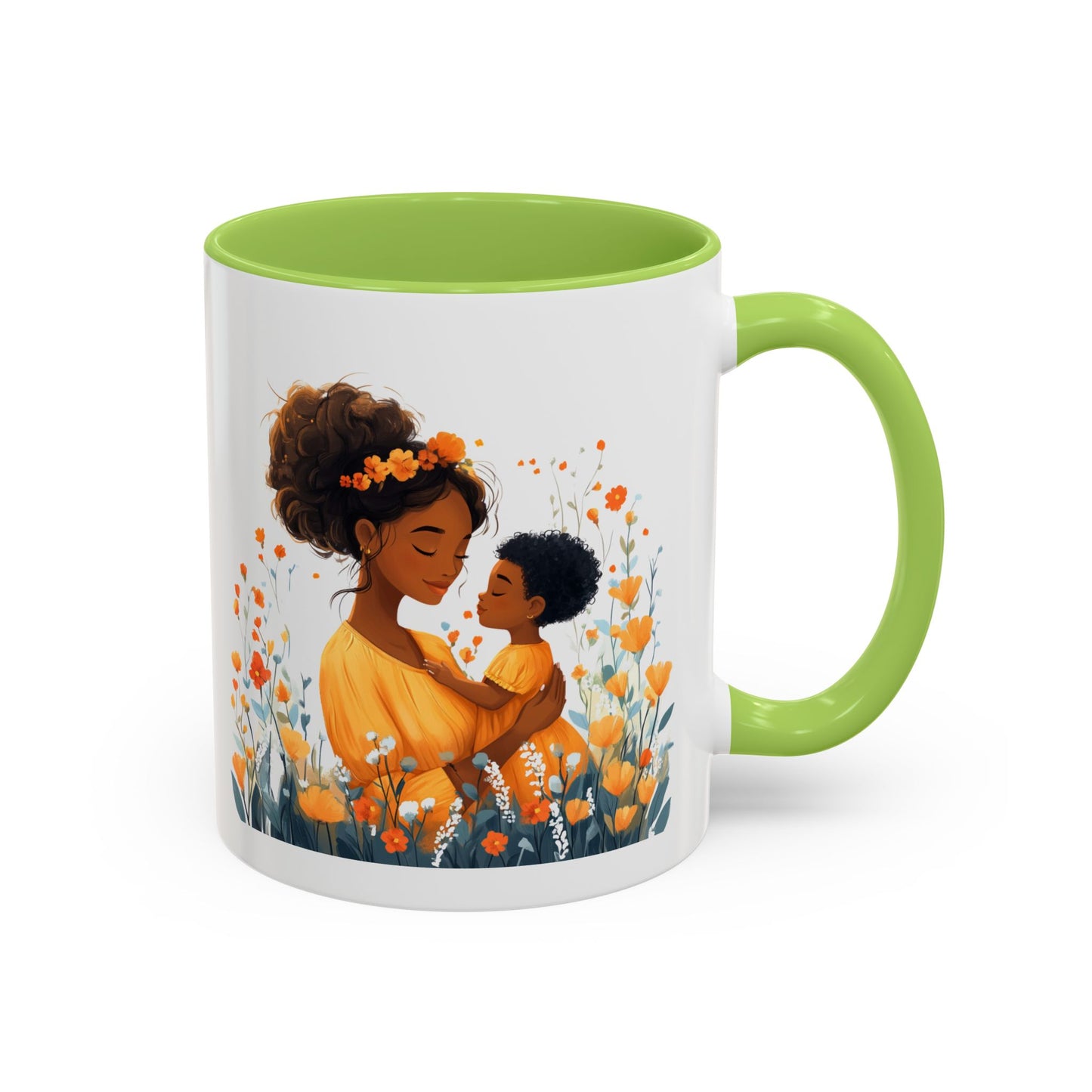 Blooming Love Mug: Floral Mom & Child Design, Perfect for Mothers Day, Family Gifts, Cozy Mornings, Tea Lovers, Coffee Time