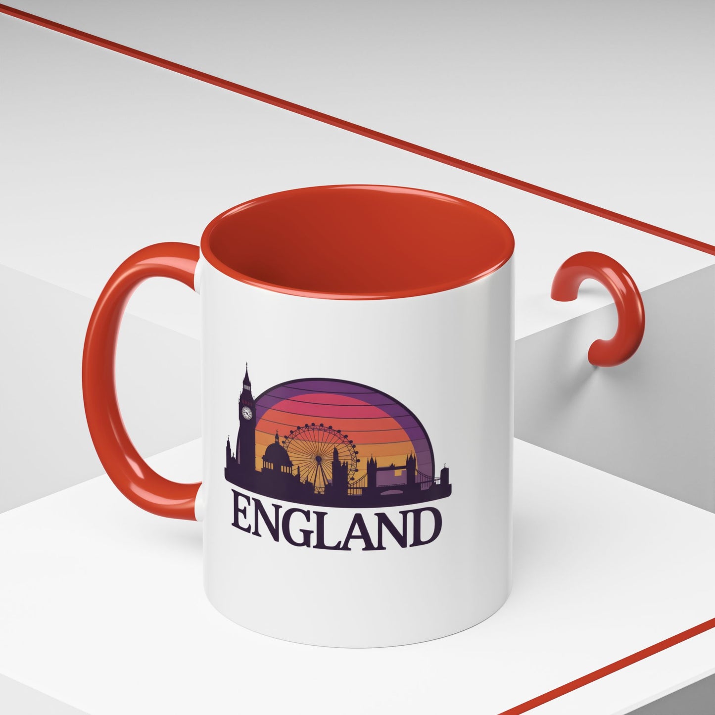 London Skyline Accent Coffee Mug - Unique Gift for Tea Lovers, Home Decor, Travel Souvenir, English Culture Enthusiasts, 11oz, 15oz