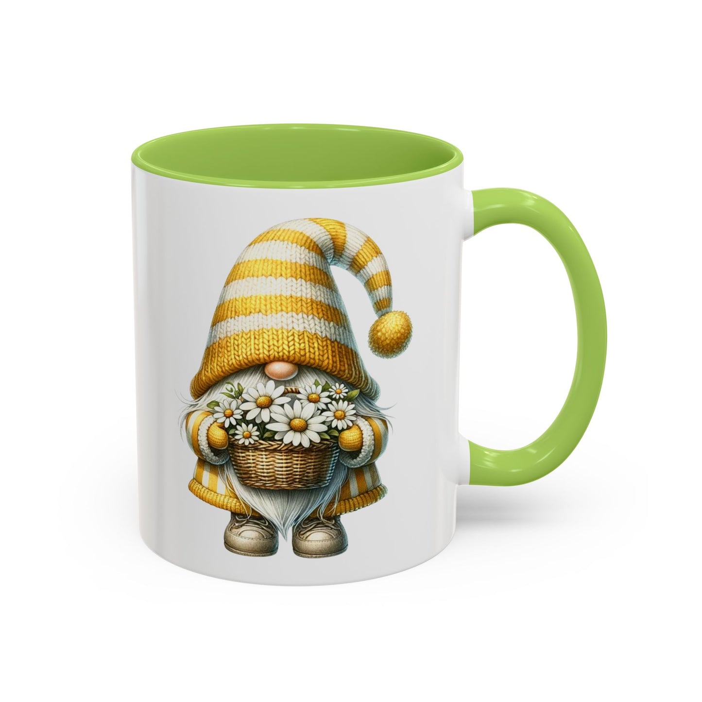 Cheerful Gnome Accent Mug - Perfect for Coffee Lovers, Housewarming Gifts, Spring Decor, Unique Mug Gift, Merry Moments