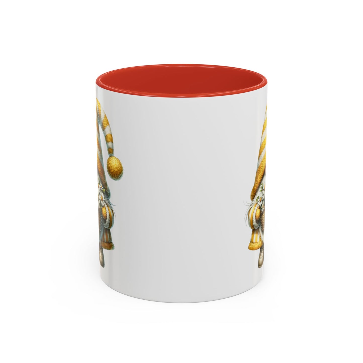 Cheerful Gnome Accent Mug - Perfect for Coffee Lovers, Housewarming Gifts, Spring Decor, Unique Mug Gift, Merry Moments