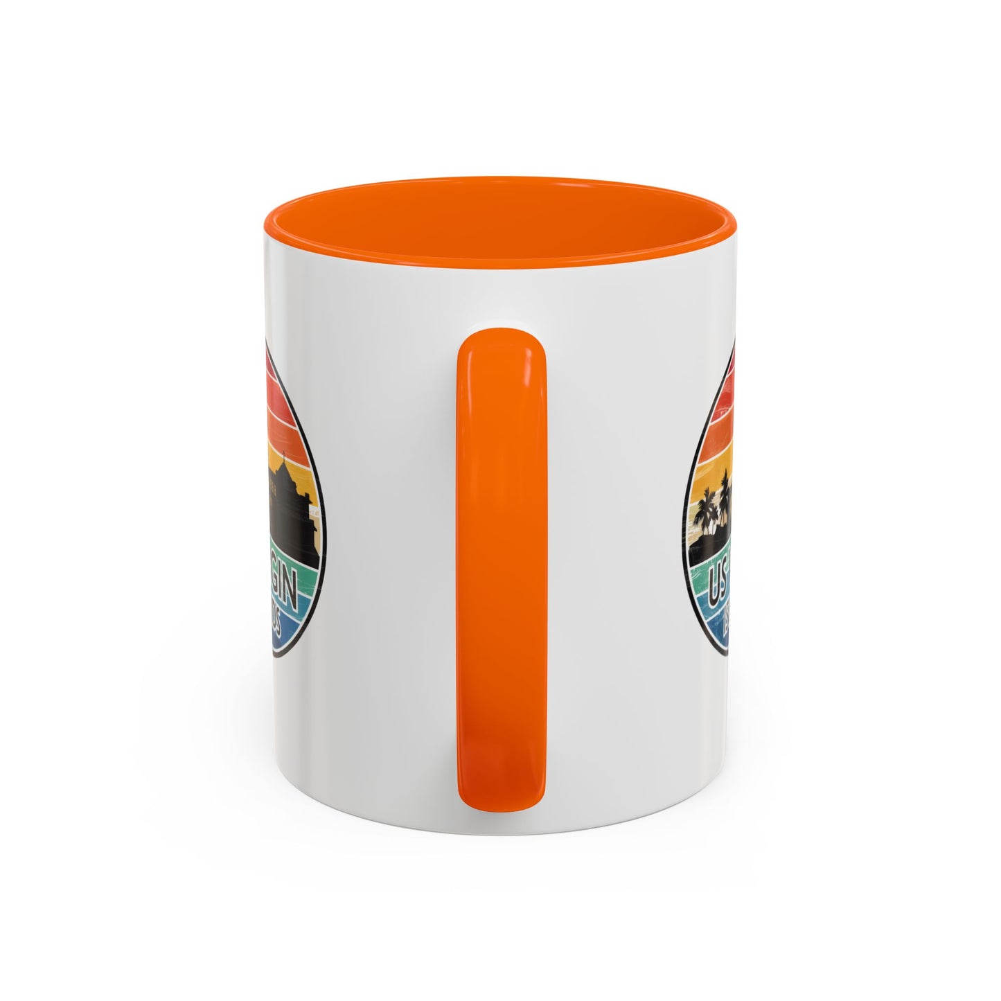 Tropical Landscape Coffee Mug, US Virgin Islands Mug, Travel Souvenir Cup, Beach Lover Gift, Vacation Keepsake, Colorful Accent Mug