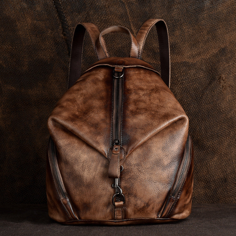 Fashionable leisure Retro Leather Double Shoulder Bag