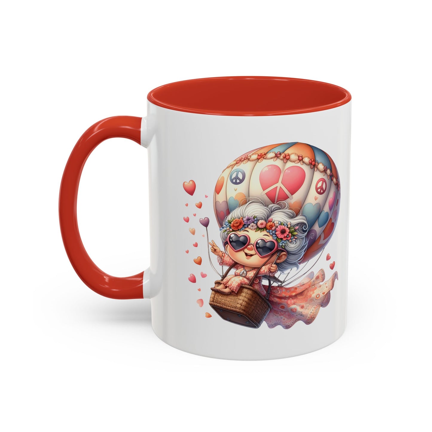 Whimsical Hot Air Balloon Coffee Mug, Cute Couple Mug, Gift for Coffee Lovers, Tea Lover's Gift, Valentine's Day Mug, Birthday Gift