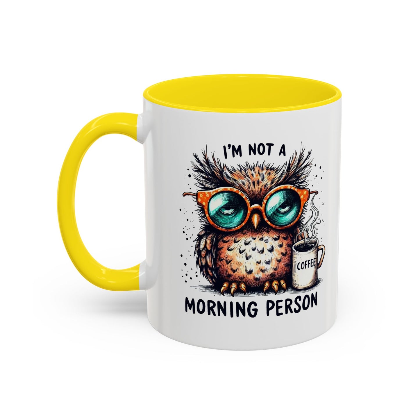Funny Owl Coffee Mug, I'm Not a Morning Person Cup, Gift for Coffee Lovers, Cute Owl Mug, Quirky Ceramic Mug