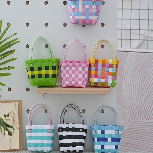 Ins Style Portable Small Square Bag Woven