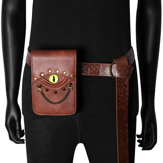 Fashion Retro Men's PU Leather Mini Waist Bag