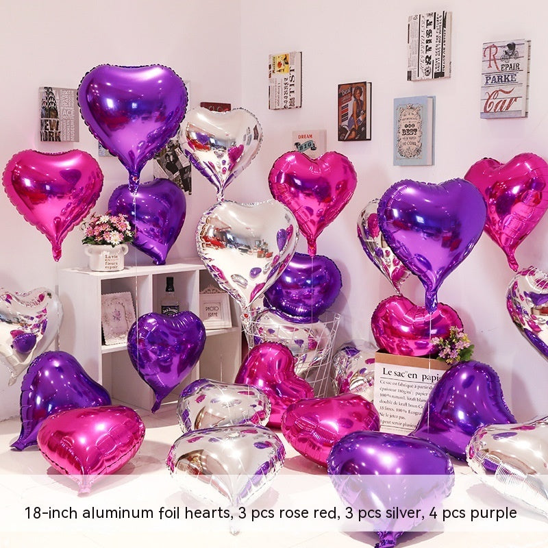 Heart-shaped Aluminum Balloon 520 Wedding Room Decoration Birthday Party
