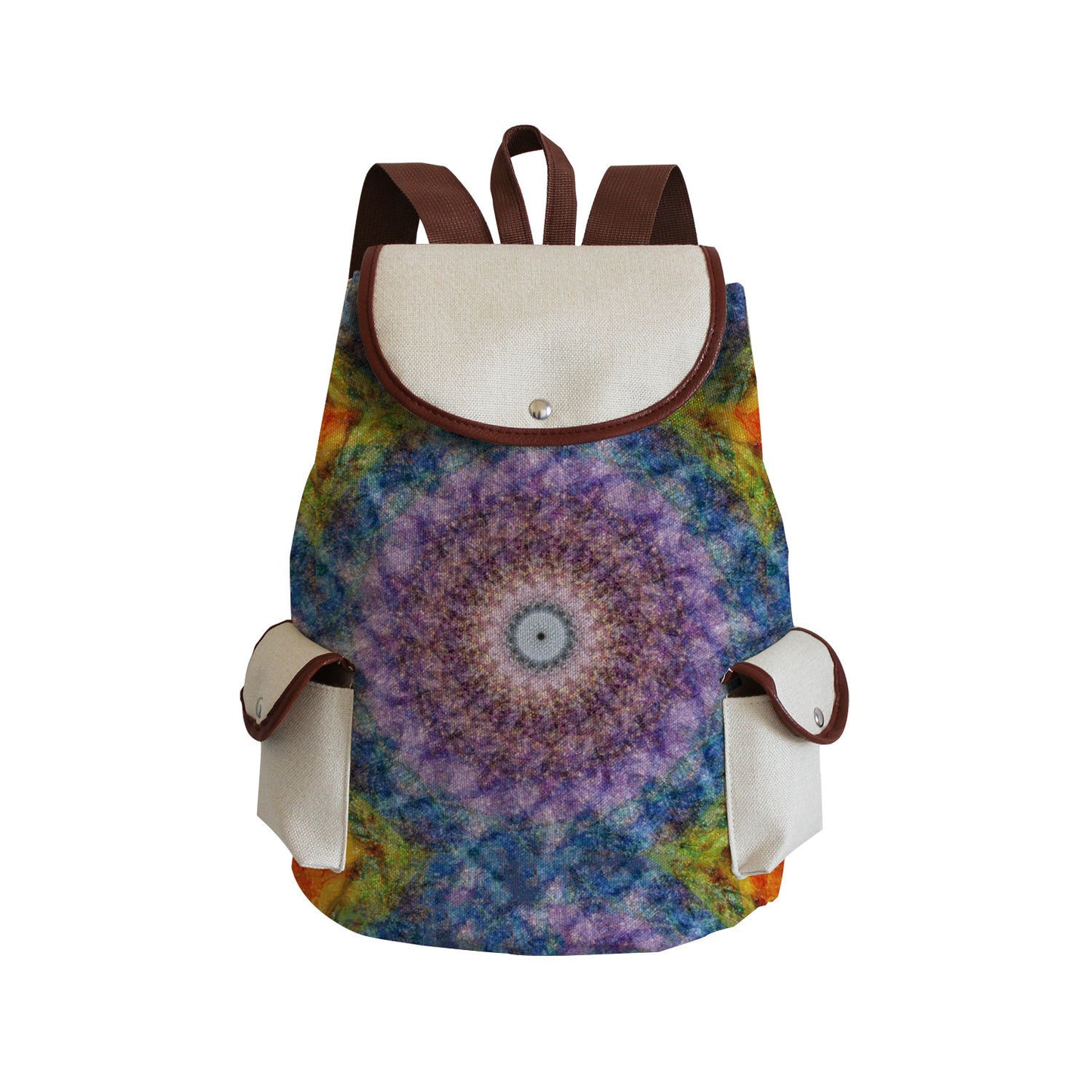 Large-capacity Western-style Creative New Datura Printed Backpack