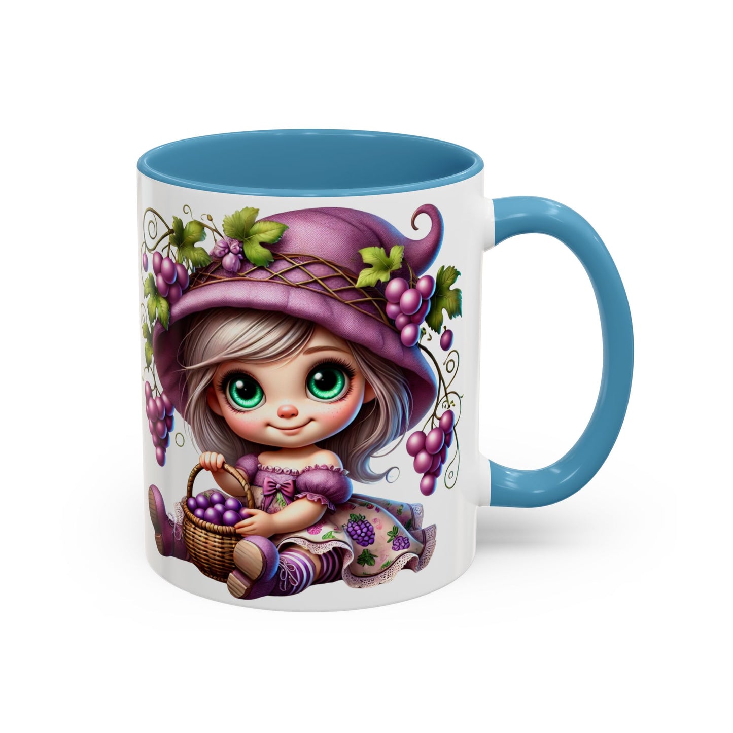 Whimsical Grape Girl Coffee Mug - Perfect for Wine Lovers and Gift Giving