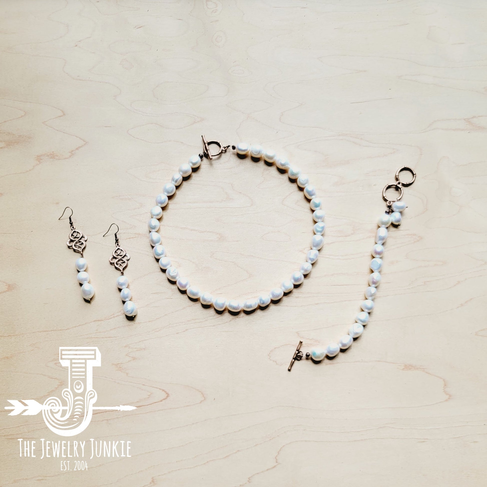 Genuine Freshwater Pearl Collar Necklace Wedding Collection 258g-4