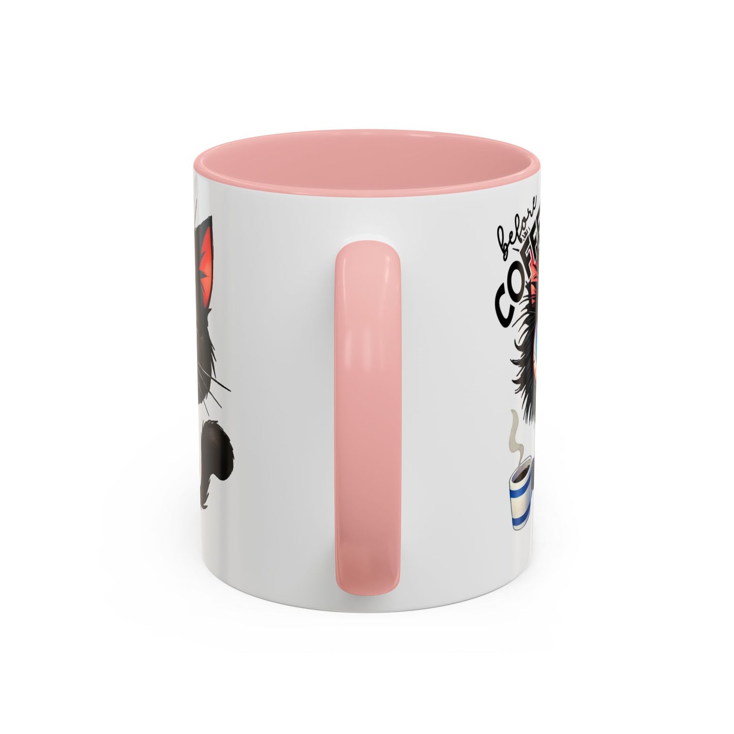 Whimsical Cat-Themed Coffee Mug, Fully Caffeinated, Gift for Cat Lovers, Fun Kitchen Decor, Birthday Gift, Unique Coffee Lover Mug