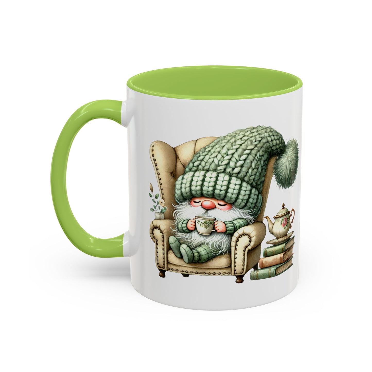 Cozy Gnome Accent Coffee Mug, Cute Gnome Mug, Winter Coffee Cup, Gift for Gnome Lovers, Gnome Decor, Funny Coffee Mug