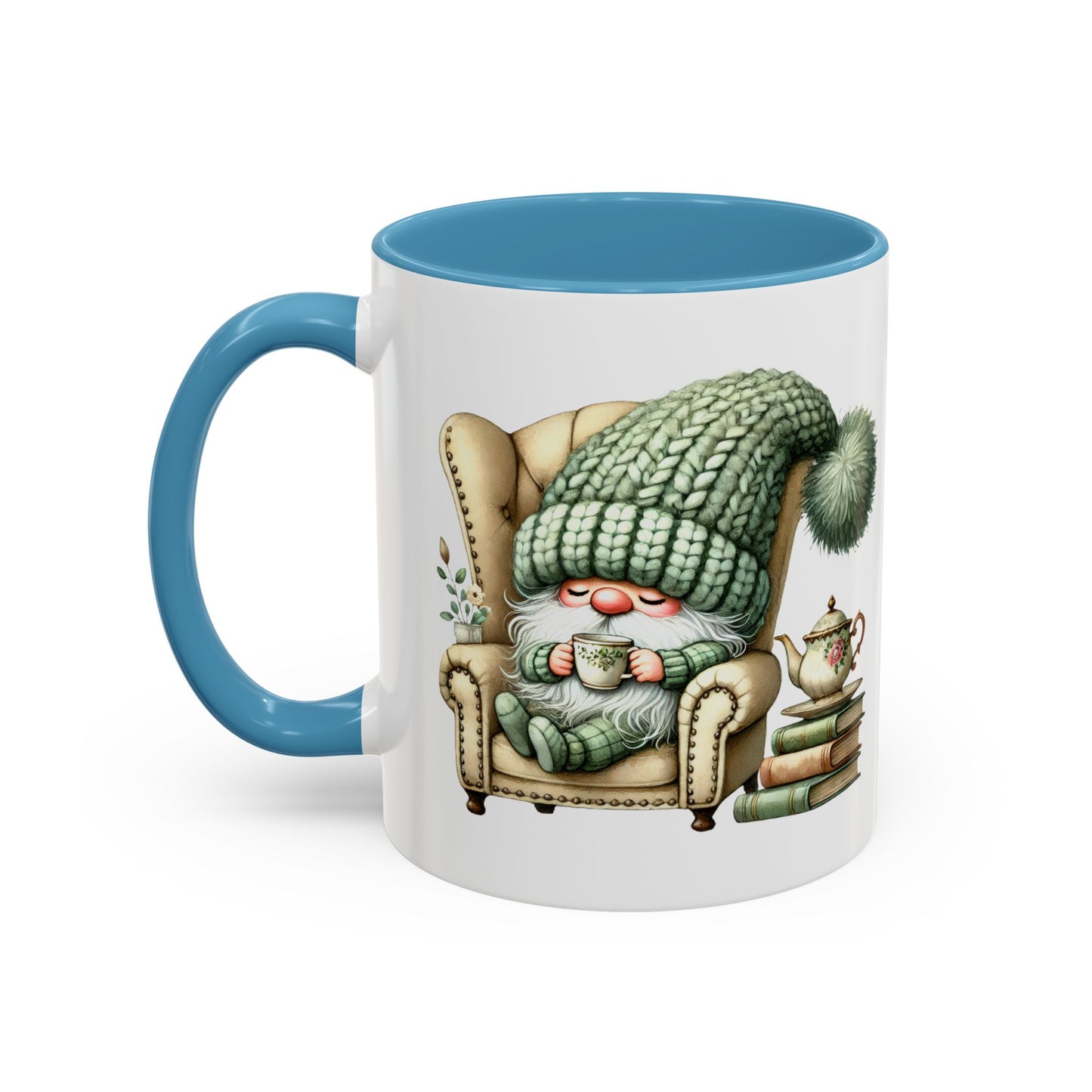 Cozy Gnome Accent Coffee Mug, Cute Gnome Mug, Winter Coffee Cup, Gift for Gnome Lovers, Gnome Decor, Funny Coffee Mug