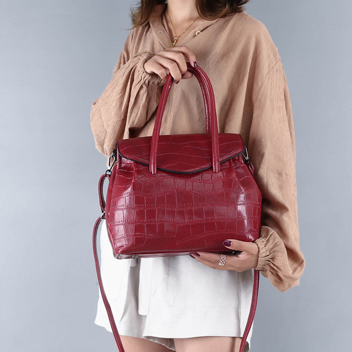 Seashell soft leather bag ladies slung shoulder bag