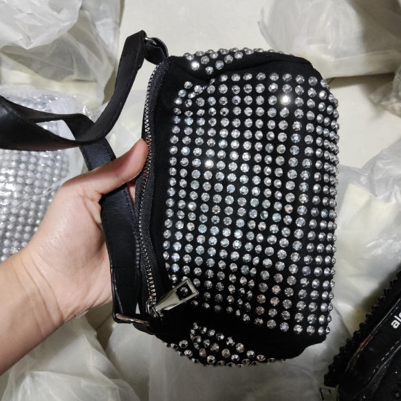 Sac bandoulière strass brillant à la mode décontracté