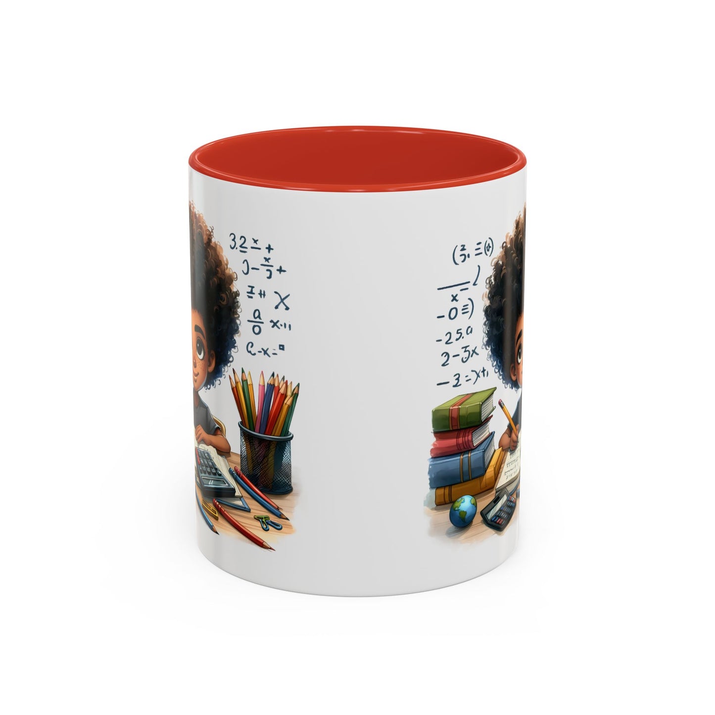 Cute Academic Accent Coffee Mug - Fun Mug for Students, Personalized Teacher Gift, Unique Gift for Scholars, Black Mug with Artwork