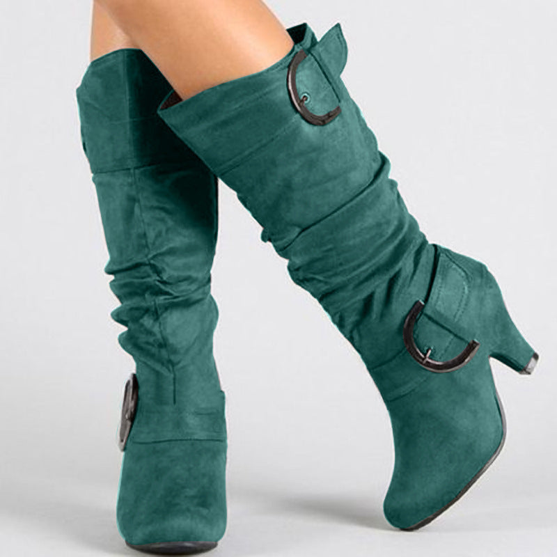 Fashion Brushed Velvet Spring And Autumn Women's Boots Store Hive UNIjuntos