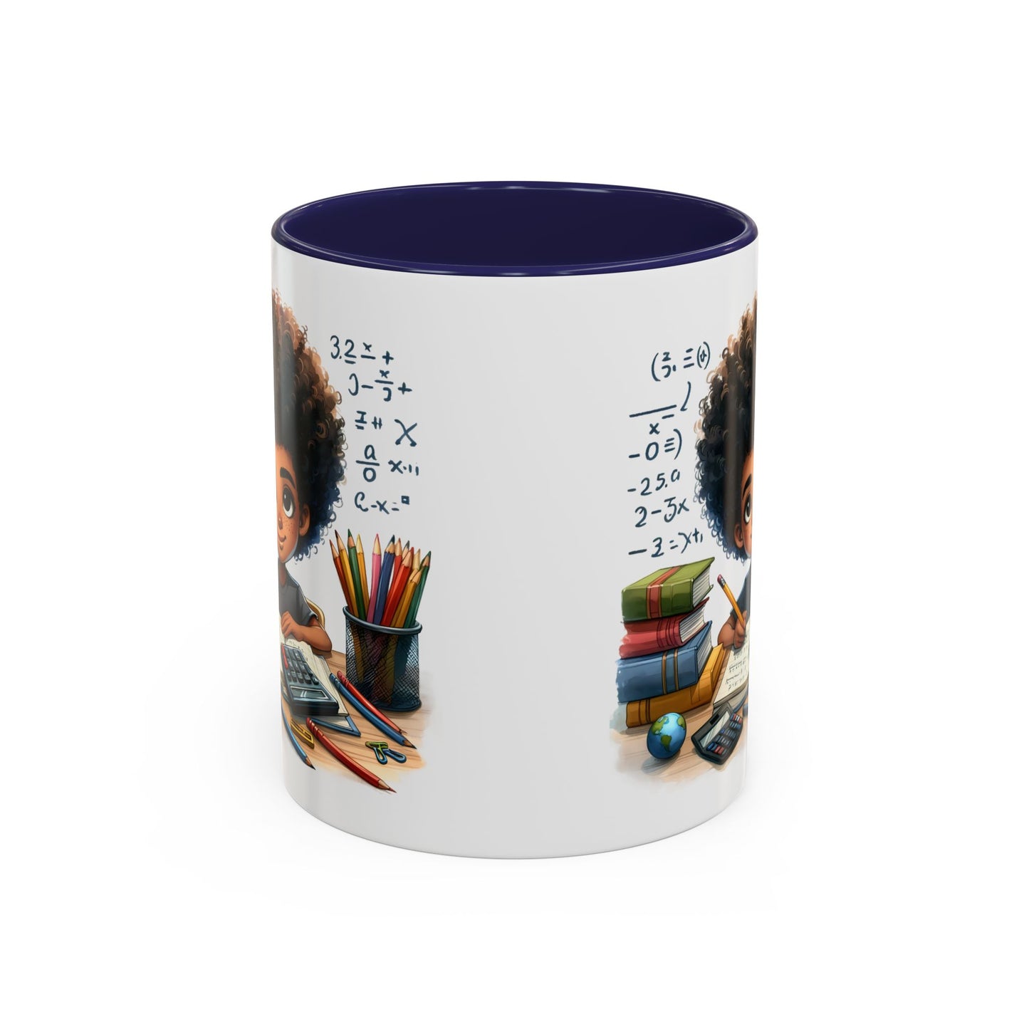 Cute Academic Accent Coffee Mug - Fun Mug for Students, Personalized Teacher Gift, Unique Gift for Scholars, Black Mug with Artwork