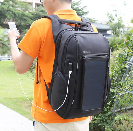 Solar USB rechargeable backpack