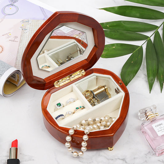 European Fashion Wooden Jewelry Music Box
