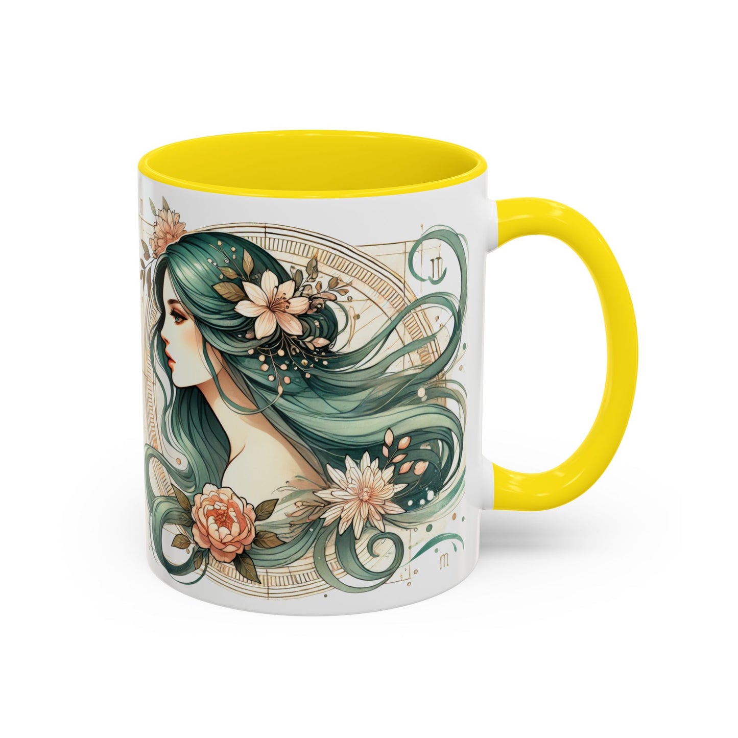 Elegant Floral Accent Coffee Mug - 11oz & 15oz