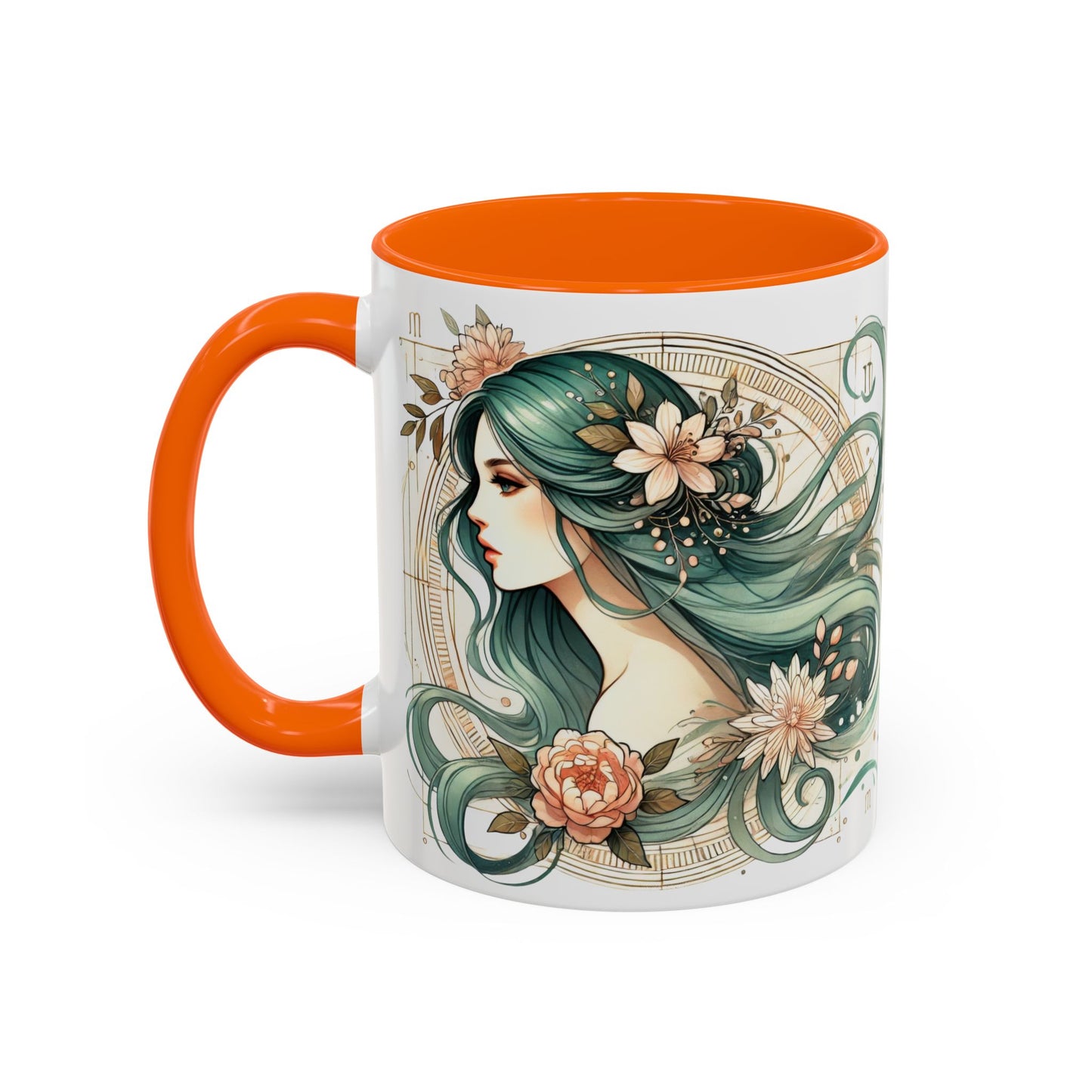 Elegant Floral Accent Coffee Mug - 11oz & 15oz