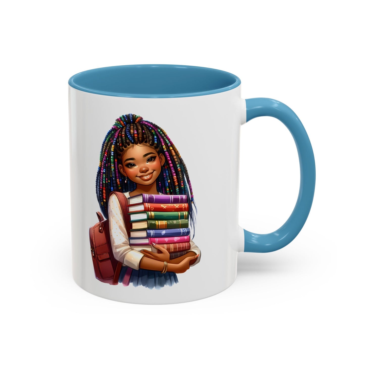 Empowering Accent Coffee Mug - Motivational Gift for Students, Back to School, Afrocentric Mug, Inspirational Drinkware, Colorful Coffee Cup