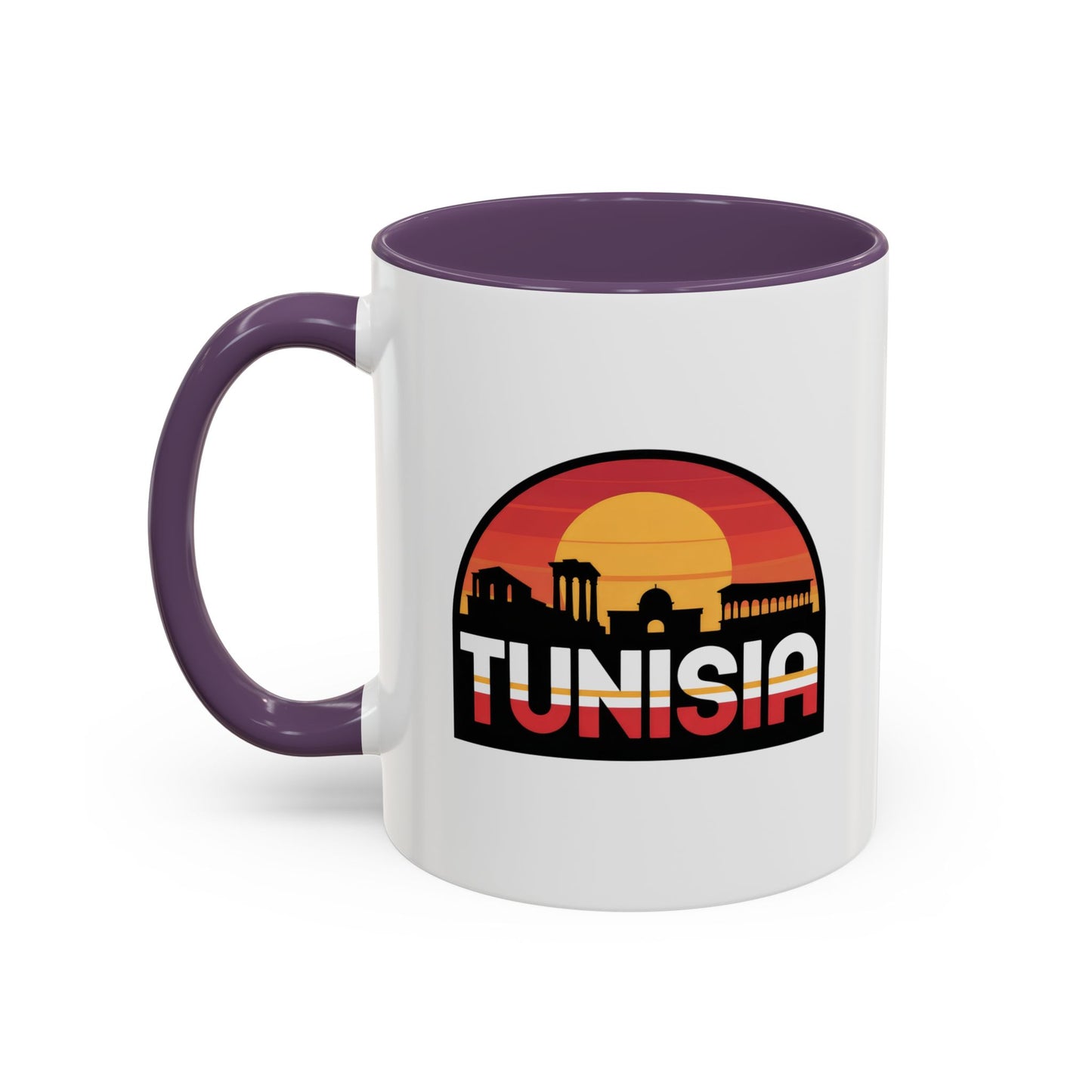 Tunisian Sunset Accent Mug, Coffee Lover Gift, Travel Souvenir, Unique Home Decor, Tea Mug, Vacation Memory