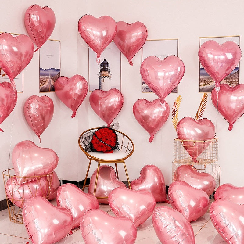 Heart-shaped Aluminum Balloon 520 Wedding Room Decoration Birthday Party