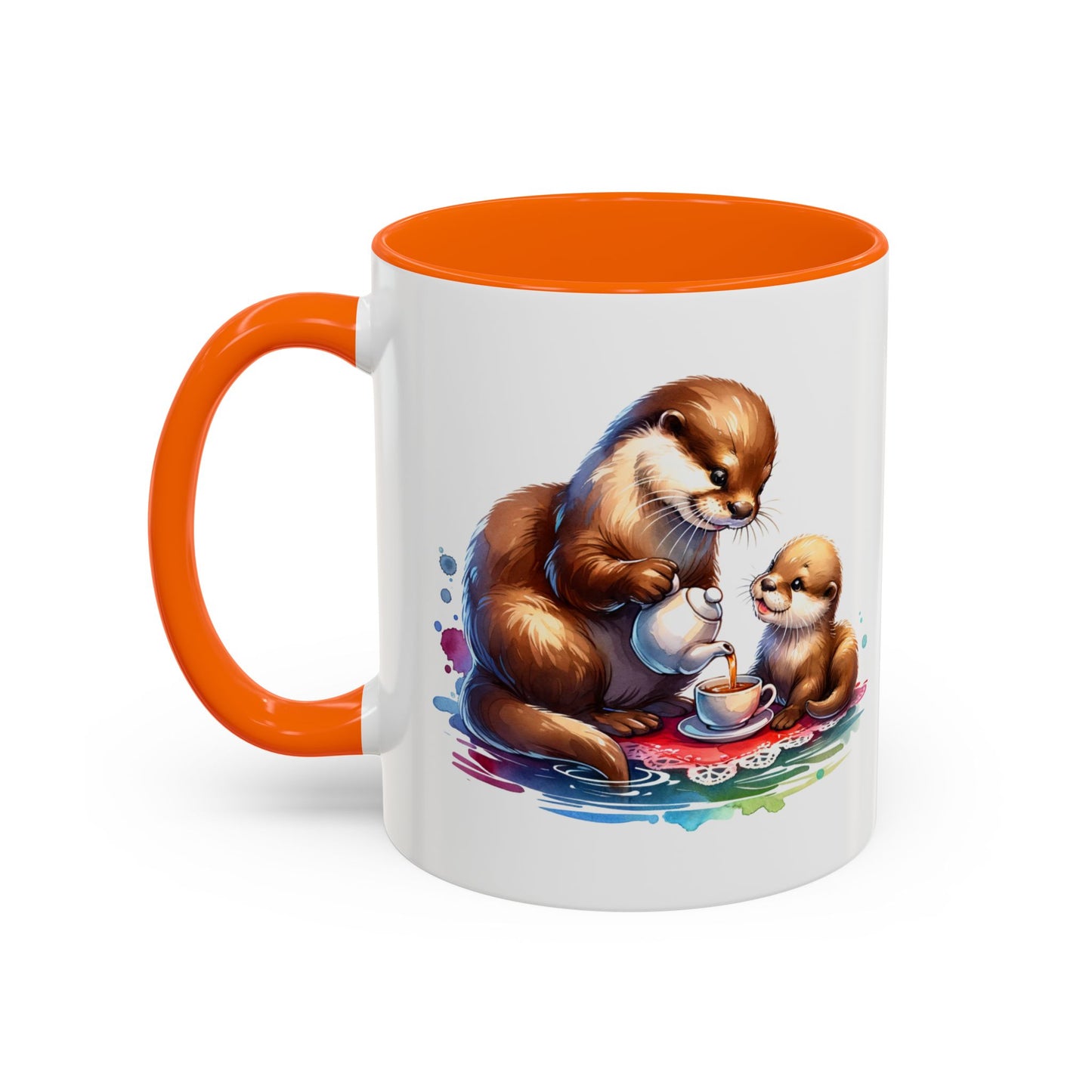 Cute Otter Family Coffee Mug | Animal Lover Gift, Holiday Mug, Tea Cup, Kid's Birthday, Home Decor