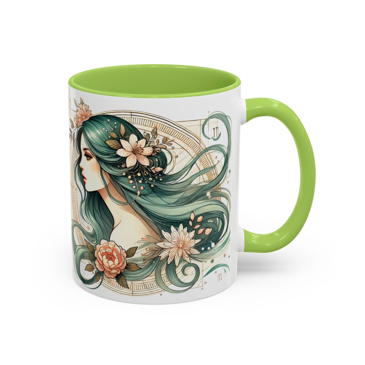 Elegant Floral Accent Coffee Mug - 11oz & 15oz
