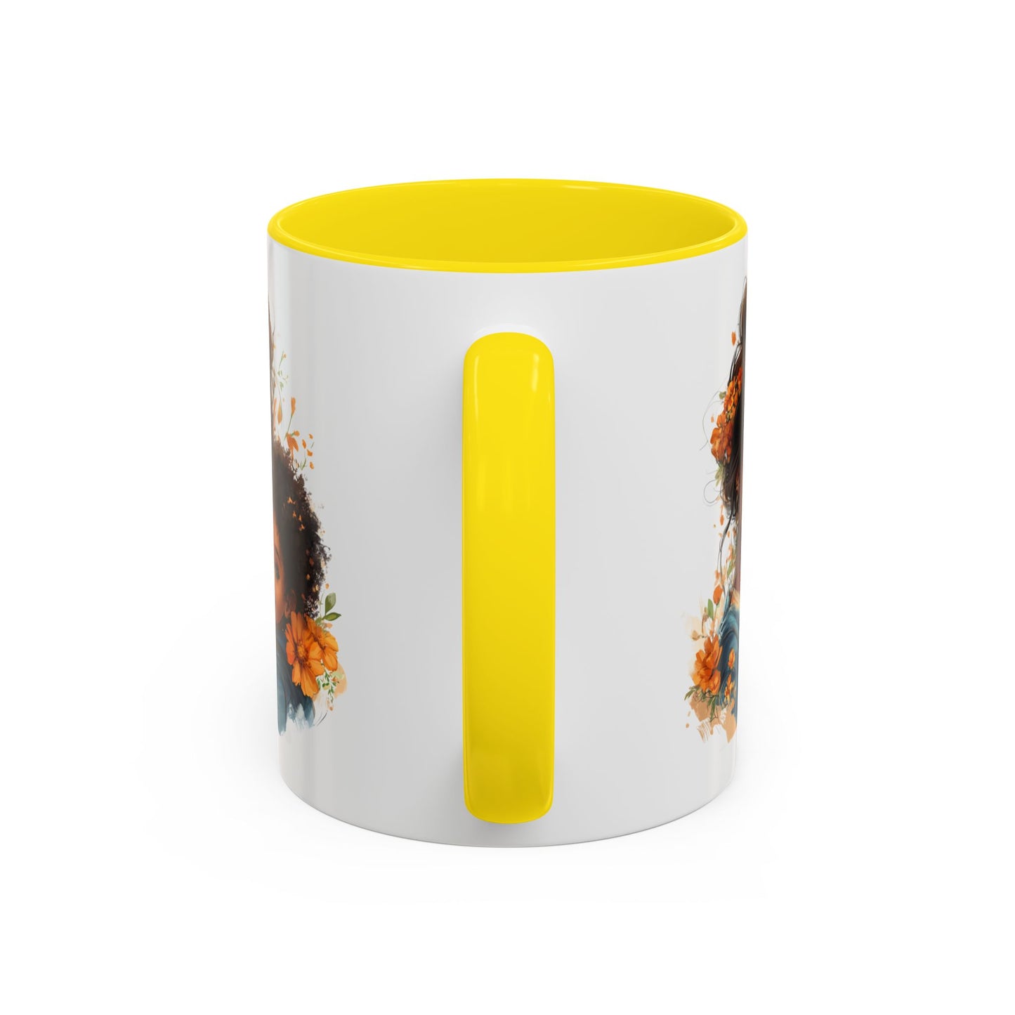 Embrace Love Accent Coffee Mug, Floral Mug, Motherhood Gift, Family Bonding, Personalized Drinkware