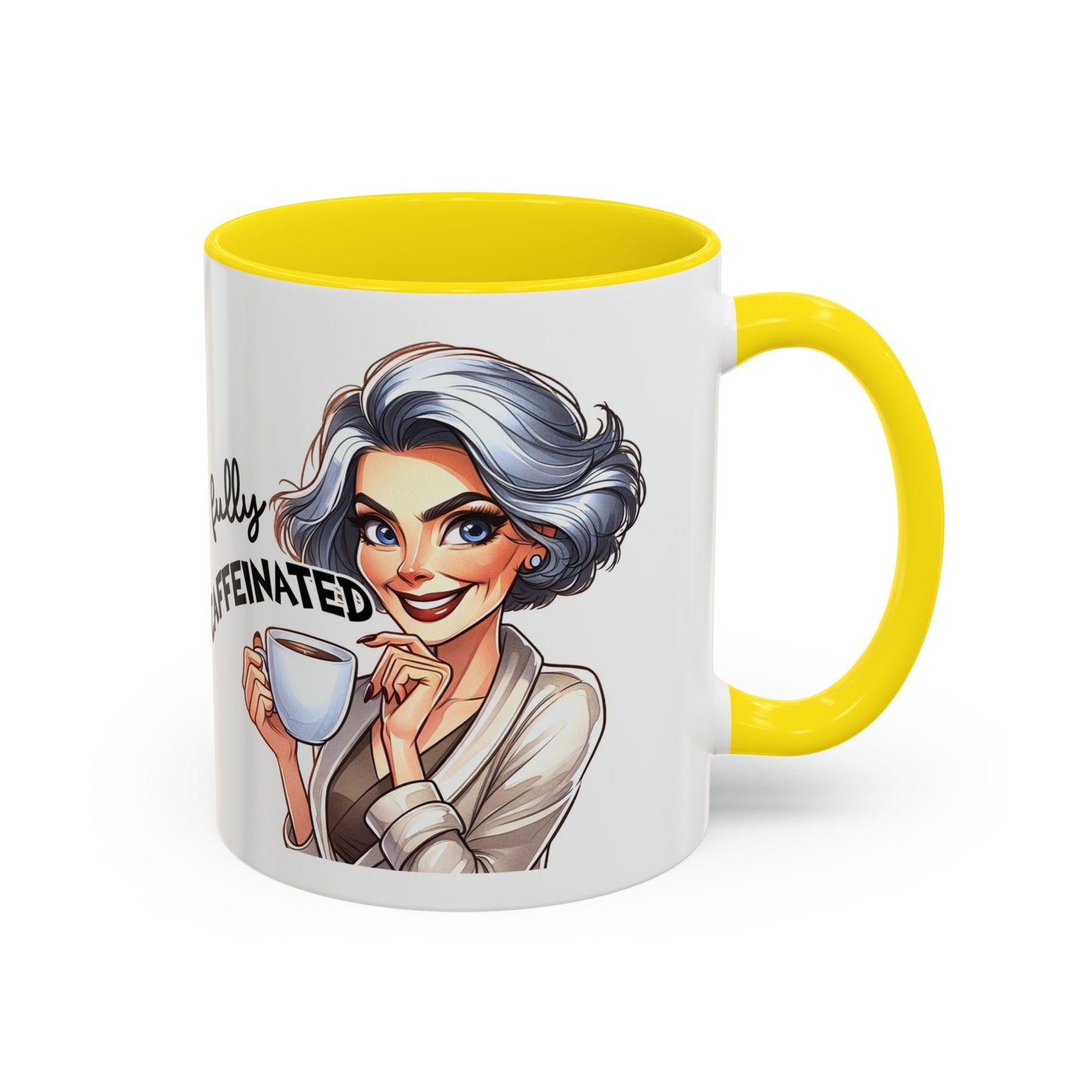 Fully Caffeinated Accent Mug - Fun Coffee Cup for Coffee Lovers, Unique Gift for Tea Drinkers, Funny Kitchen Decor, Motivational Mug, [...]