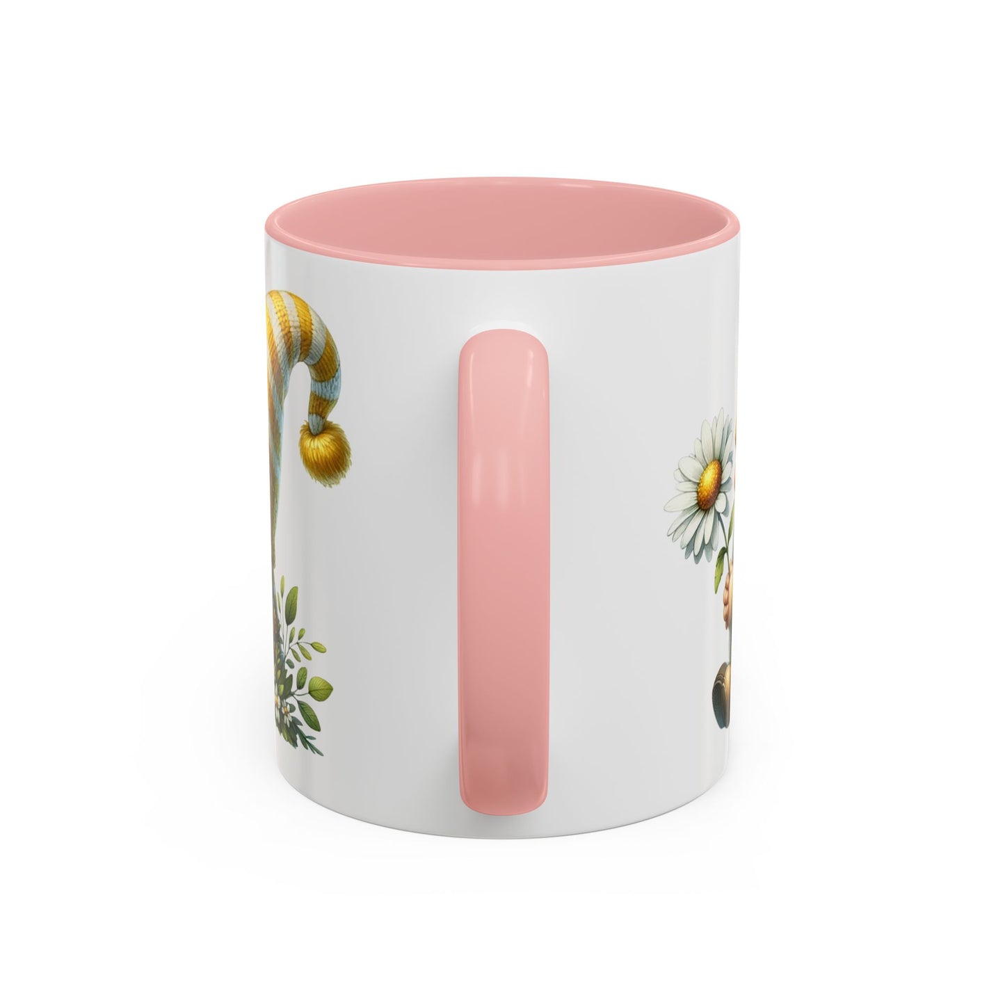 Whimsical Gnome Coffee Mug, Cute Gnome Cup for Garden Lovers, Spring Decor, Gift for Her, Coffee Lover's Mug, Unique Flower Mug